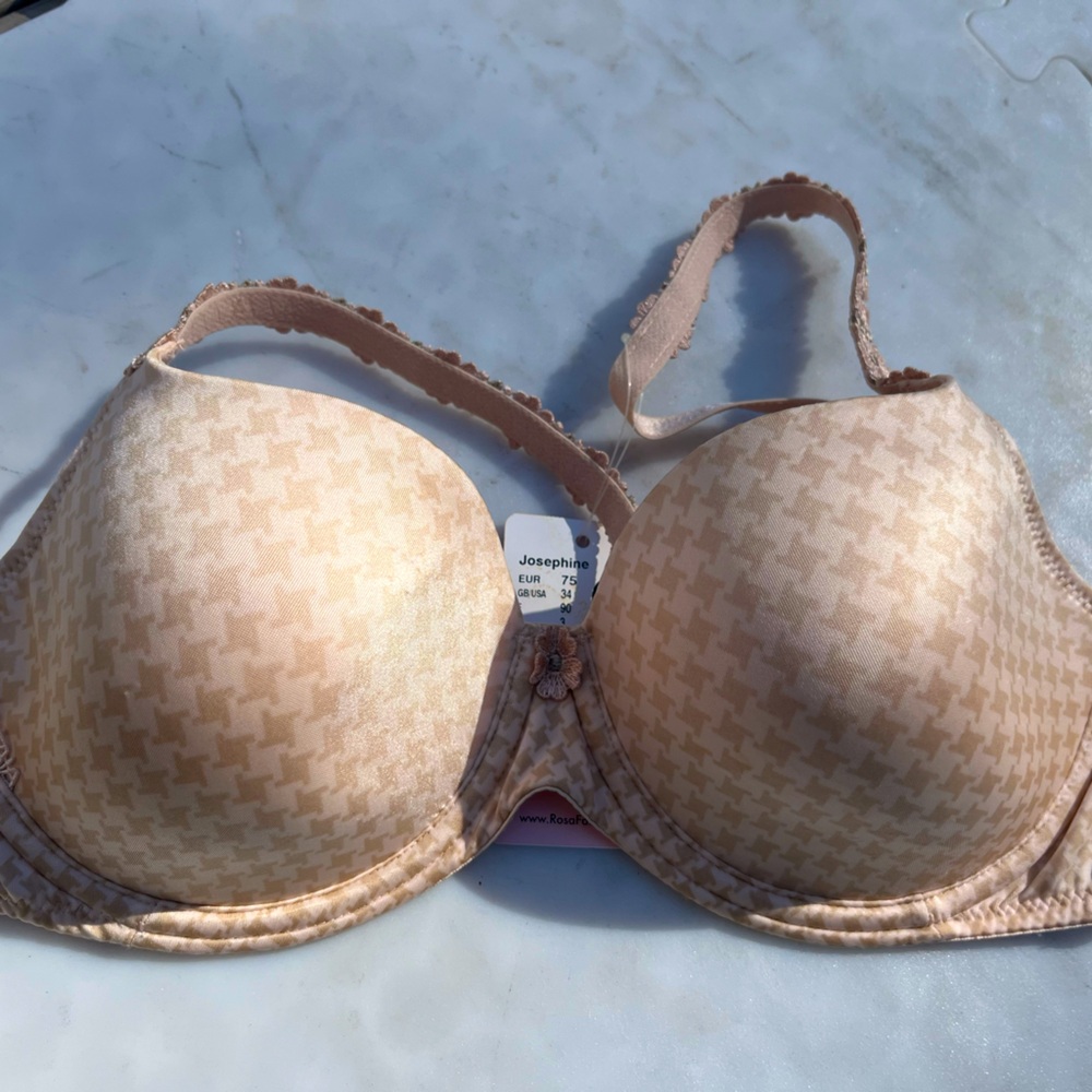 New with tags Rosa Faia Josephine bra 34C pearl rose